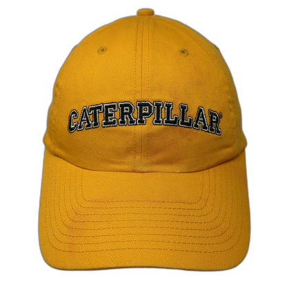 Caterpillar Yellow Baseball Cap One Size Embroidered Logo Cotton Slideback Hat