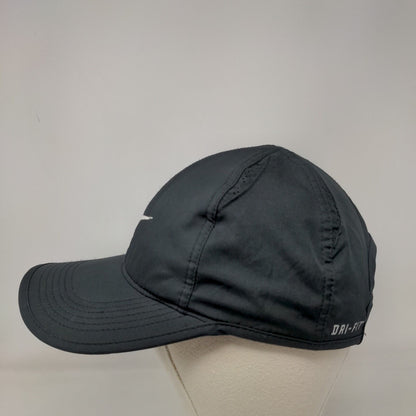 Nike Swoosh Featherlight Strapback Hat Black One Size Adjustable Dri-Fit