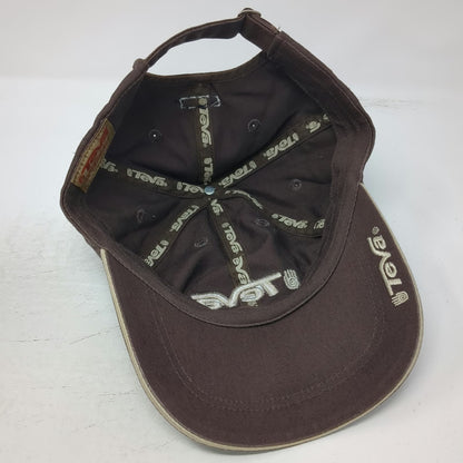 Teva Baseball Cap Brown One Size Slideback Embroidered Logo Outdoor Active Hat