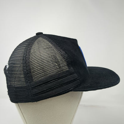 Supreme Trucker Hat Black One Size Corduroy Mesh Back Graphic Logo Made In USA