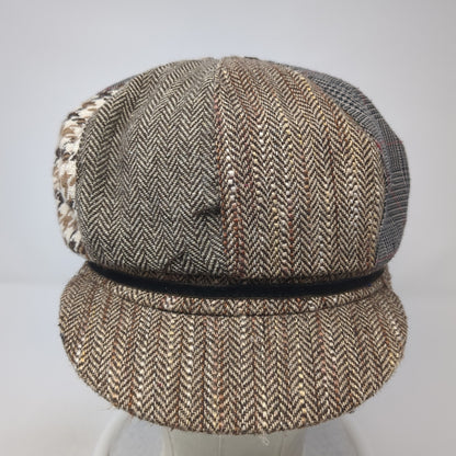 Cappelli Newsboy Hat Multicolor One Size Houndstooth Chevron Acadamia Wool Blend