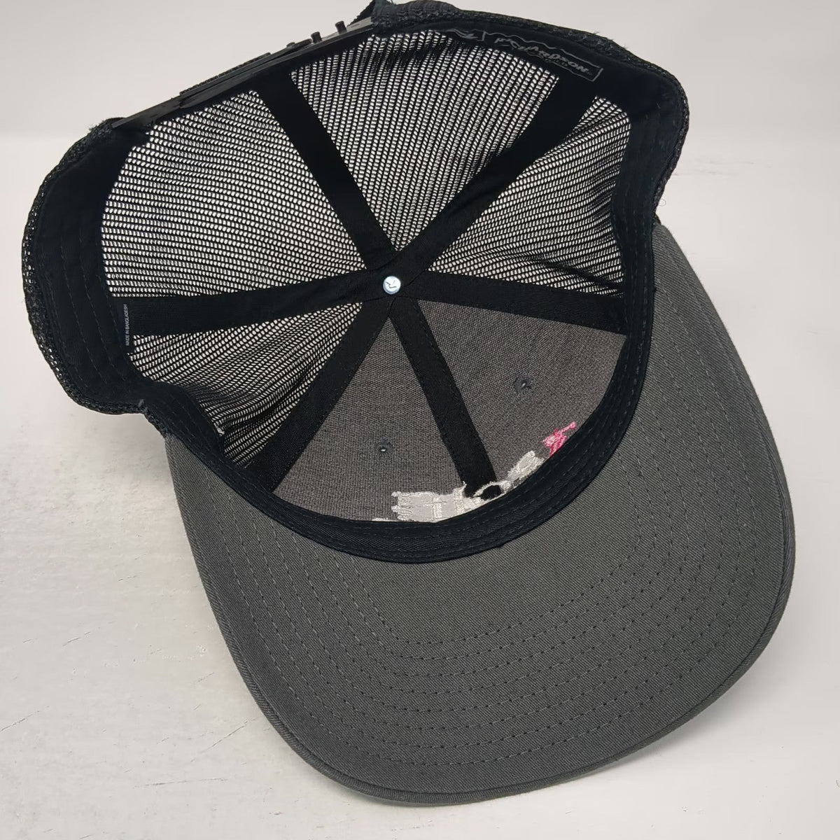 Richardson Trucker Hat Gray Size L Golf for the Cure Mapei Mesh Snapback
