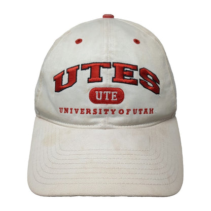 Utah Utes NCAA Lids Snapback Beige One Size Embroidered Cotton Underbrim Hat