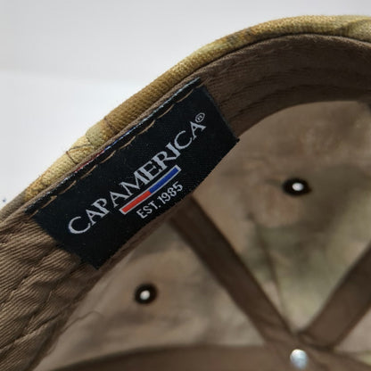 Cap America Baseball Cap Green Brown One Size Ryder Camo Realtree Advantage Hat