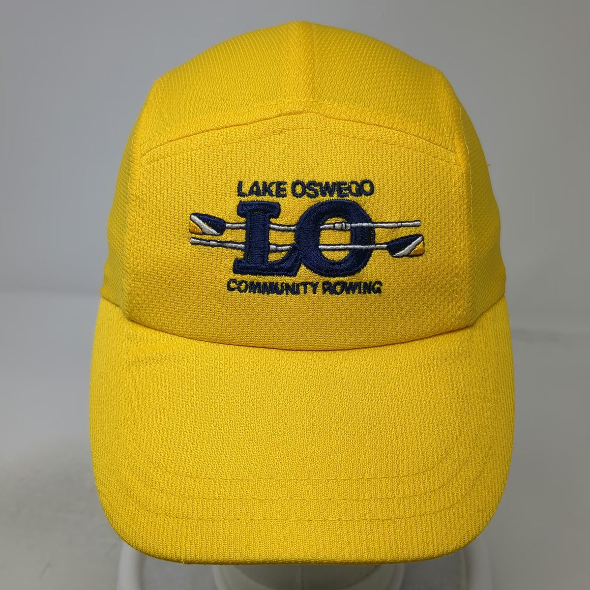 Headsweats 5 Panel Yellow One Size Slideback Lake Oswego Community Rowing Hat