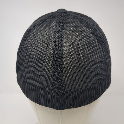 Hanging Arrow Fitted Trucker Hat Black Medium Lightweight 6 Panel Port Authority