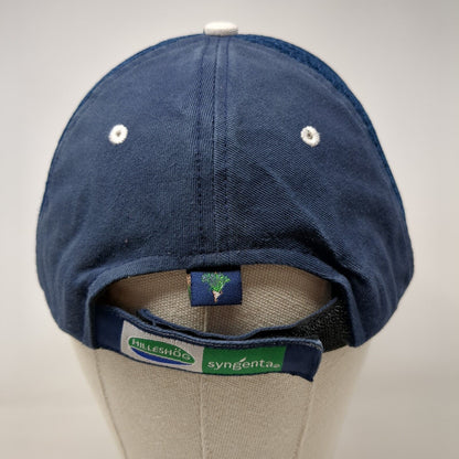 Hilleshog Syngenta Firmly Rooted Strapback Hat Blue OSFA Breathable Mesh Cotton