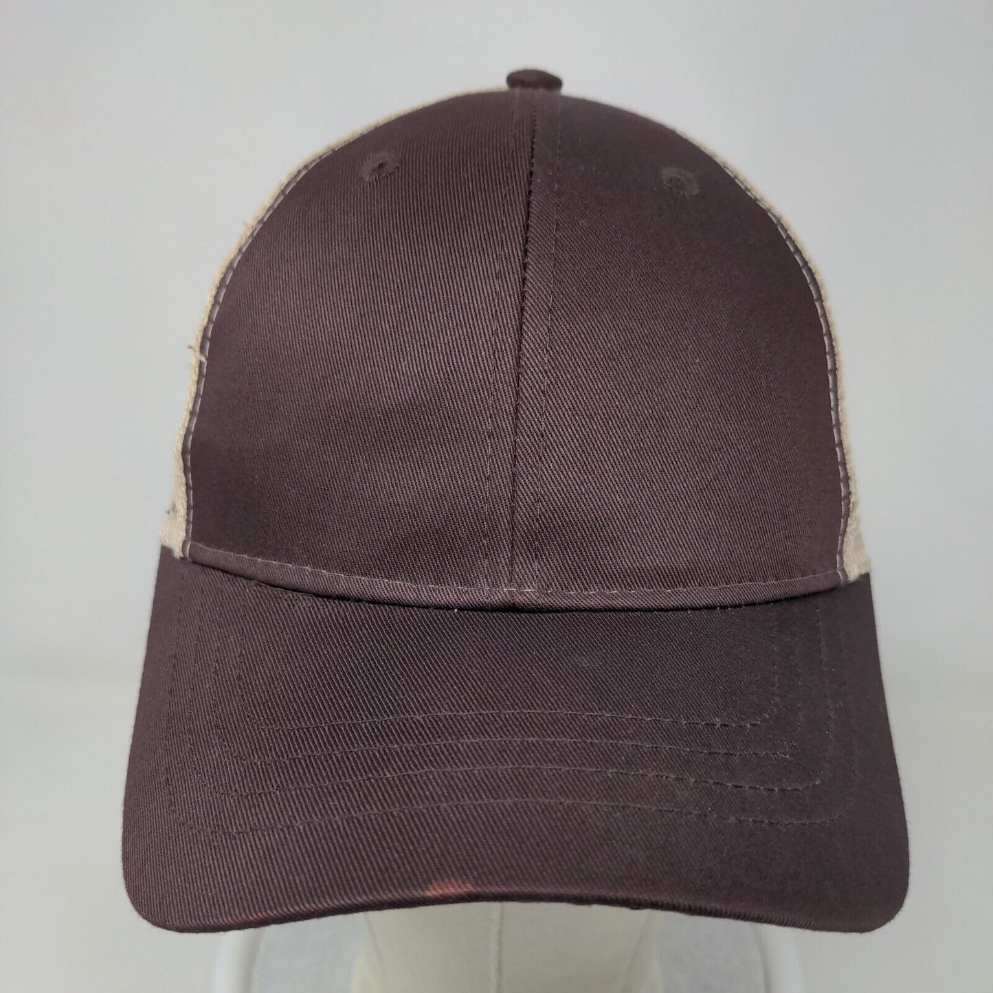 Infinity Headwear Men's Snapback Mesh Back Hat Brown Size OSFM Blank