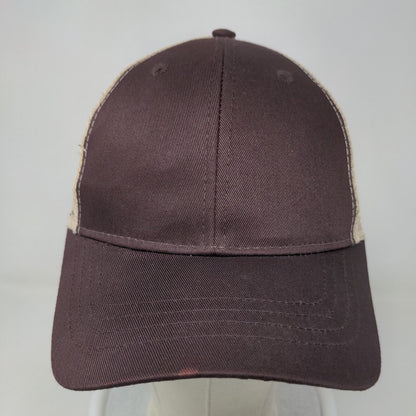 Infinity Headwear Men's Snapback Mesh Back Hat Brown Size OSFM Blank