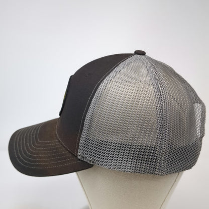 Richardson Trucker Hat Black One Size Leatherman Multi-Tool Patch Mesh Back