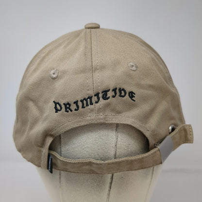 Primitive Baseball Cap Beige One Size Skull Rose Embroidery Skateboarding Hat