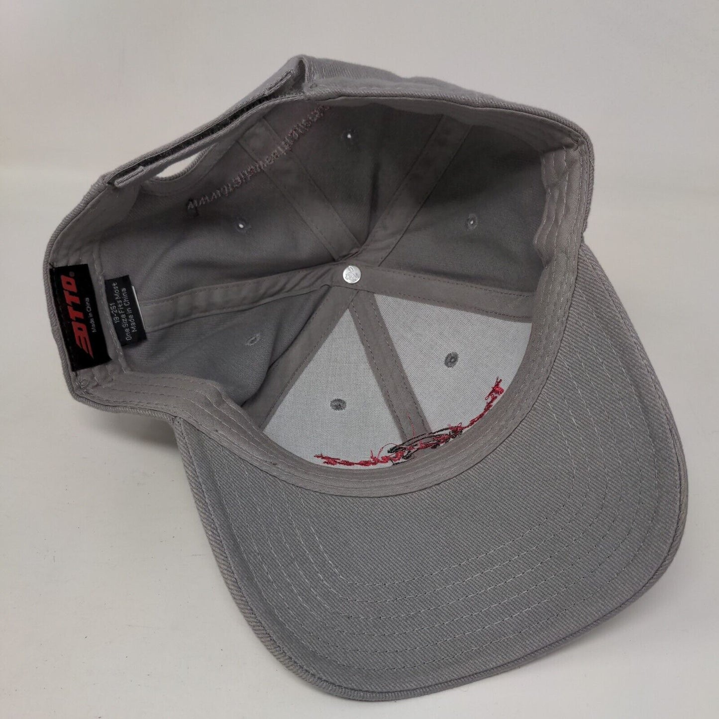 Trails West Strapback Hat Gray OSFM Adjustable Embroidered Otto