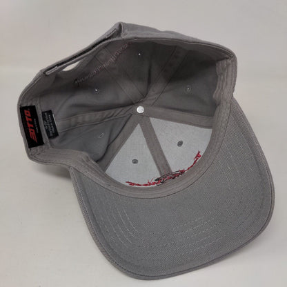 Trails West Strapback Hat Gray OSFM Adjustable Embroidered Otto