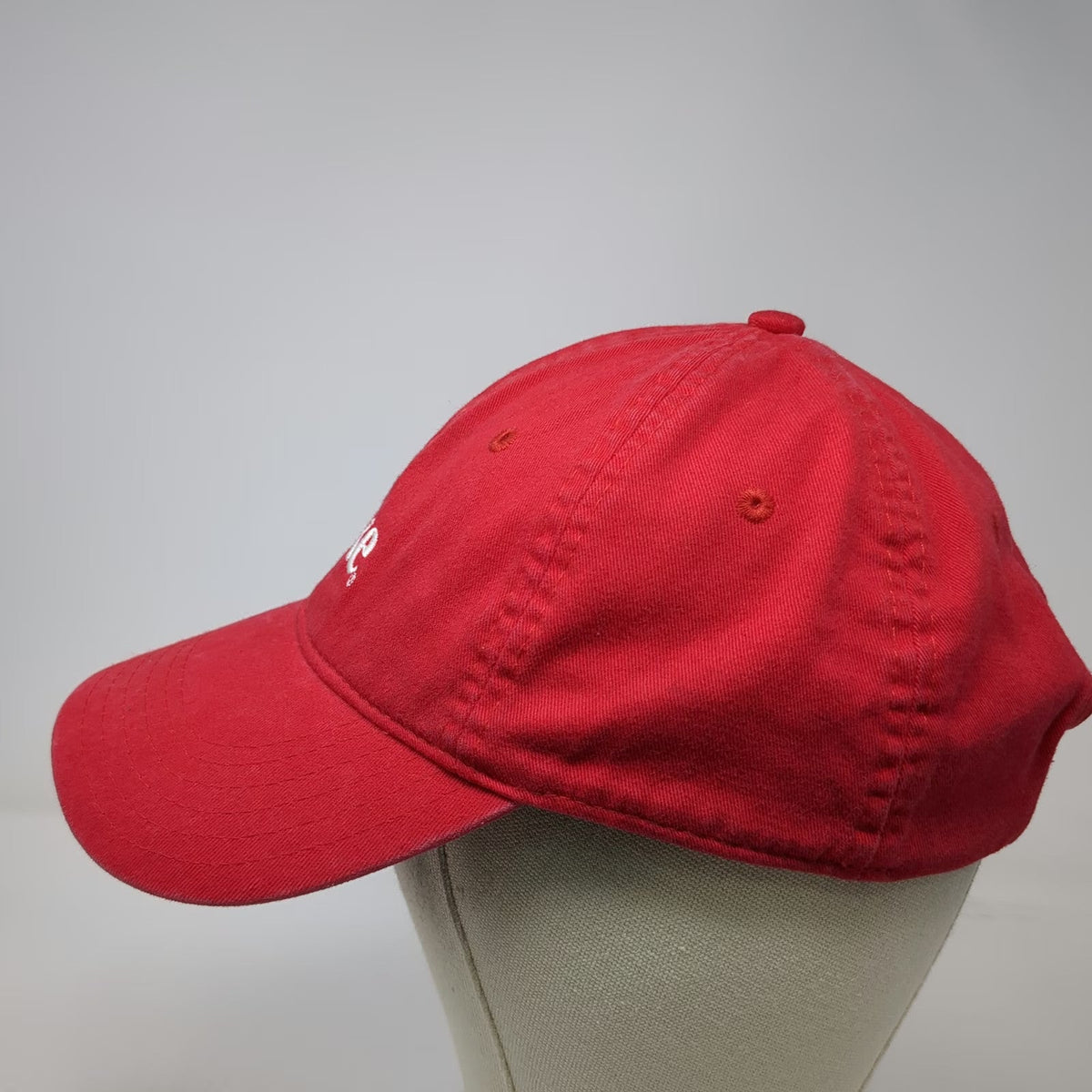 Coca-Cola Baseball Cap Red One Size Slideback Hat Embroidered Logo Curved Brim