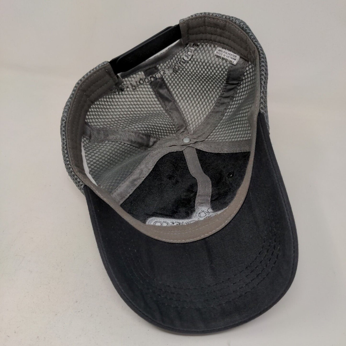 Charles D. Jones Co Men's Snapback Mesh Back Hat Black Gray Embroidered Logo