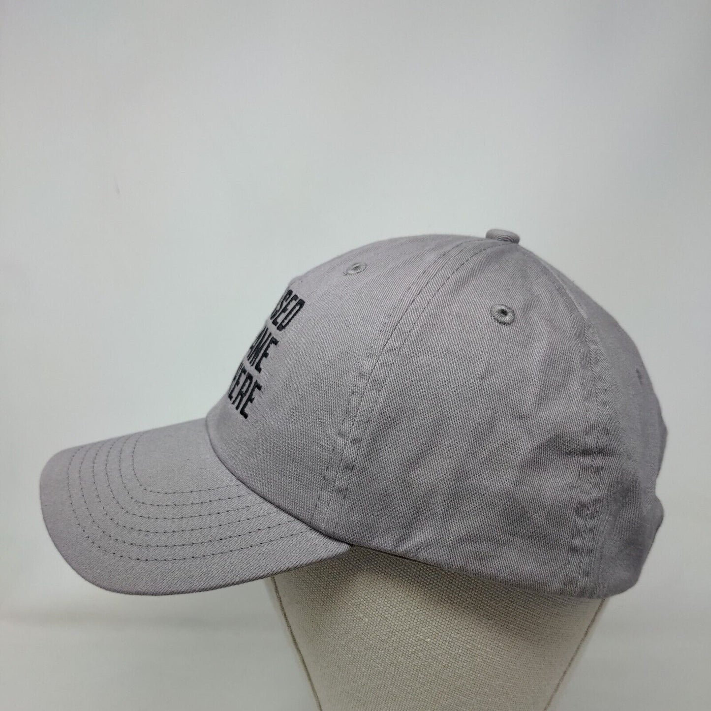 I Paused My Game To Be Here Slideback Hat Gray One Size Adjustable Embroidered