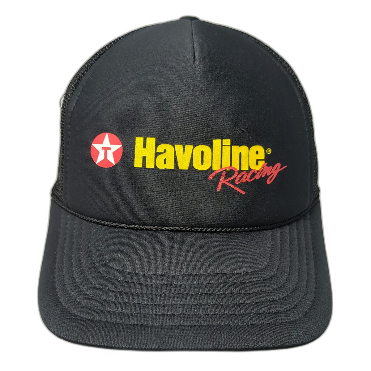 Swingster Trucker Hat Black One Size Havoline Racing Texaco Mesh Snapback