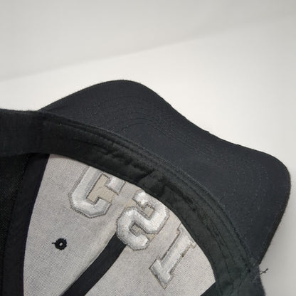 CSI Strapback Hat Black One Size Adjustable Embroidered 6 Panel Polyester