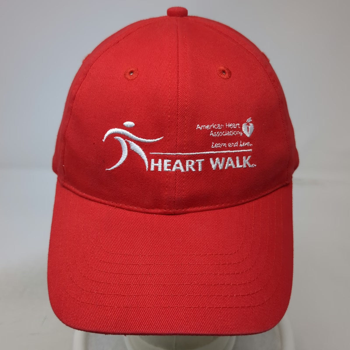 American Heart Association Heart Walk Hat Baseball Cap Red One Size Slideback