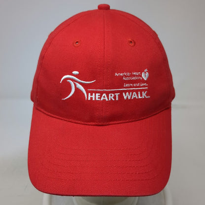 American Heart Association Heart Walk Hat Baseball Cap Red One Size Slideback