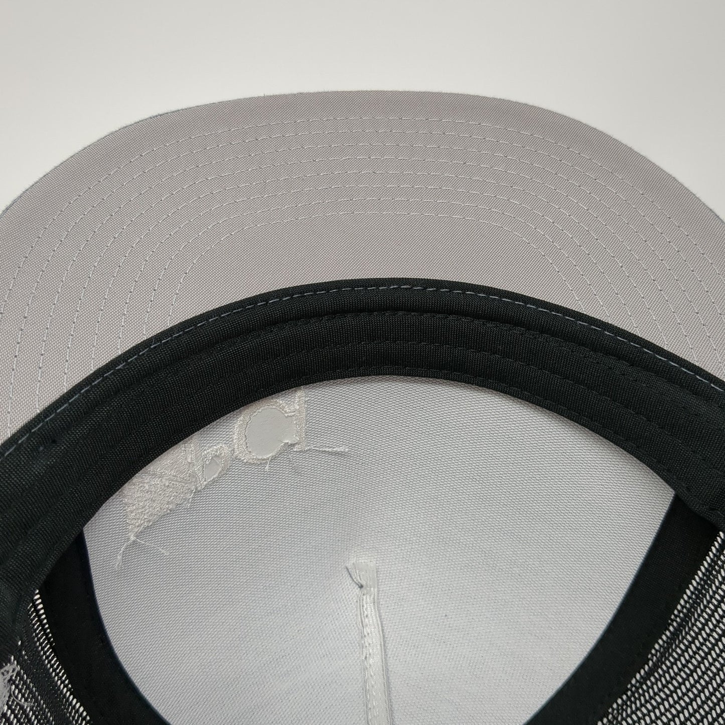 PCI EAT-3 Snapback Trucker Hat Gray One Size Mesh Back Yupoong 6 Panel