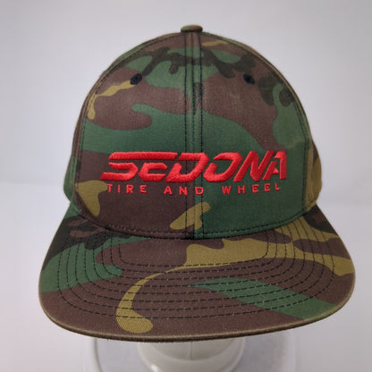 Sedona Tire And Wheel Snapback Hat Camouflage One Size Embroidered
