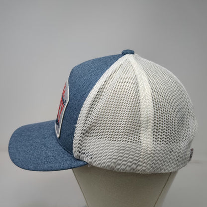 Rural Cloth Trucker Hat Blue One Size America We Grow Whiskey Mesh Back Snapback