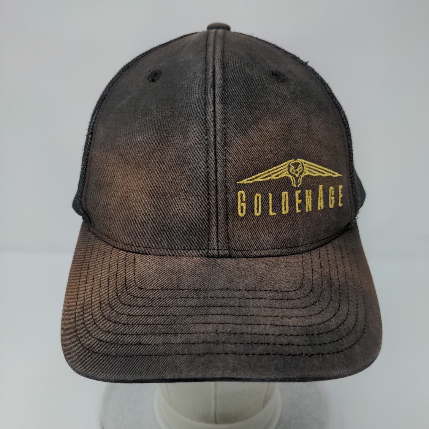 Golden Age Snapback Mesh Back Trucker Hat Black One Size Richardson