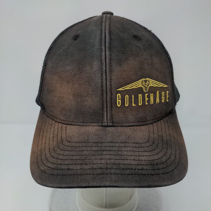 Golden Age Snapback Mesh Back Trucker Hat Black One Size Richardson