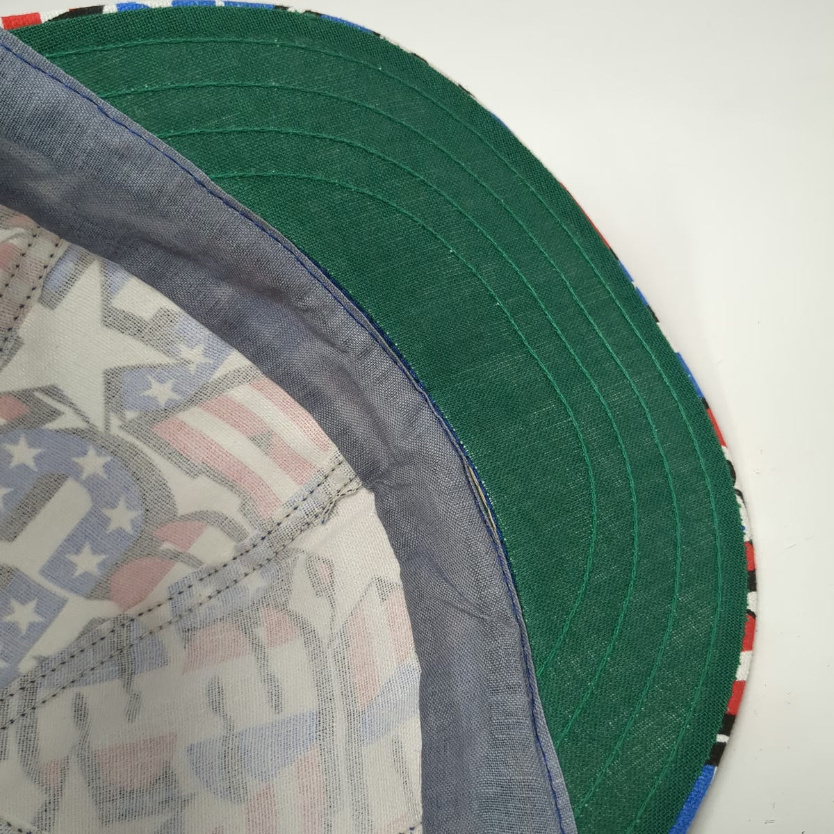 Kromer Baseball Cap White Blue Red 7 1/8 USA Flag Fitted Welder AOP Print Hat
