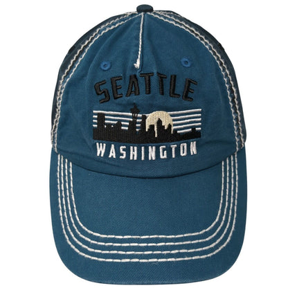 Seattle Washington Slideback Hat Blue One Size Adjustable Embroidered ACE USA