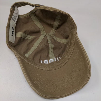 Vuori Slideback Hat Greenish-Tan One Size Embroidered Adjustable 6 Panel
