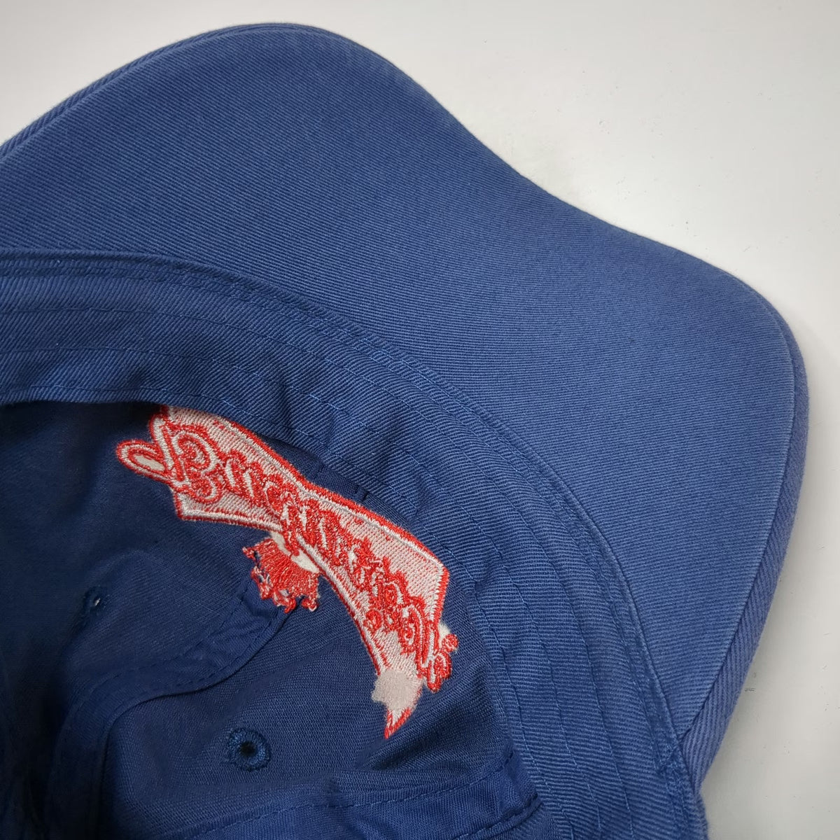 Budweiser Baseball Cap Blue One Size Embroidered Logo Slideback Cotton Hat