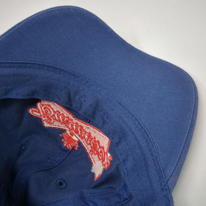 Budweiser Baseball Cap Blue One Size Embroidered Logo Slideback Cotton Hat