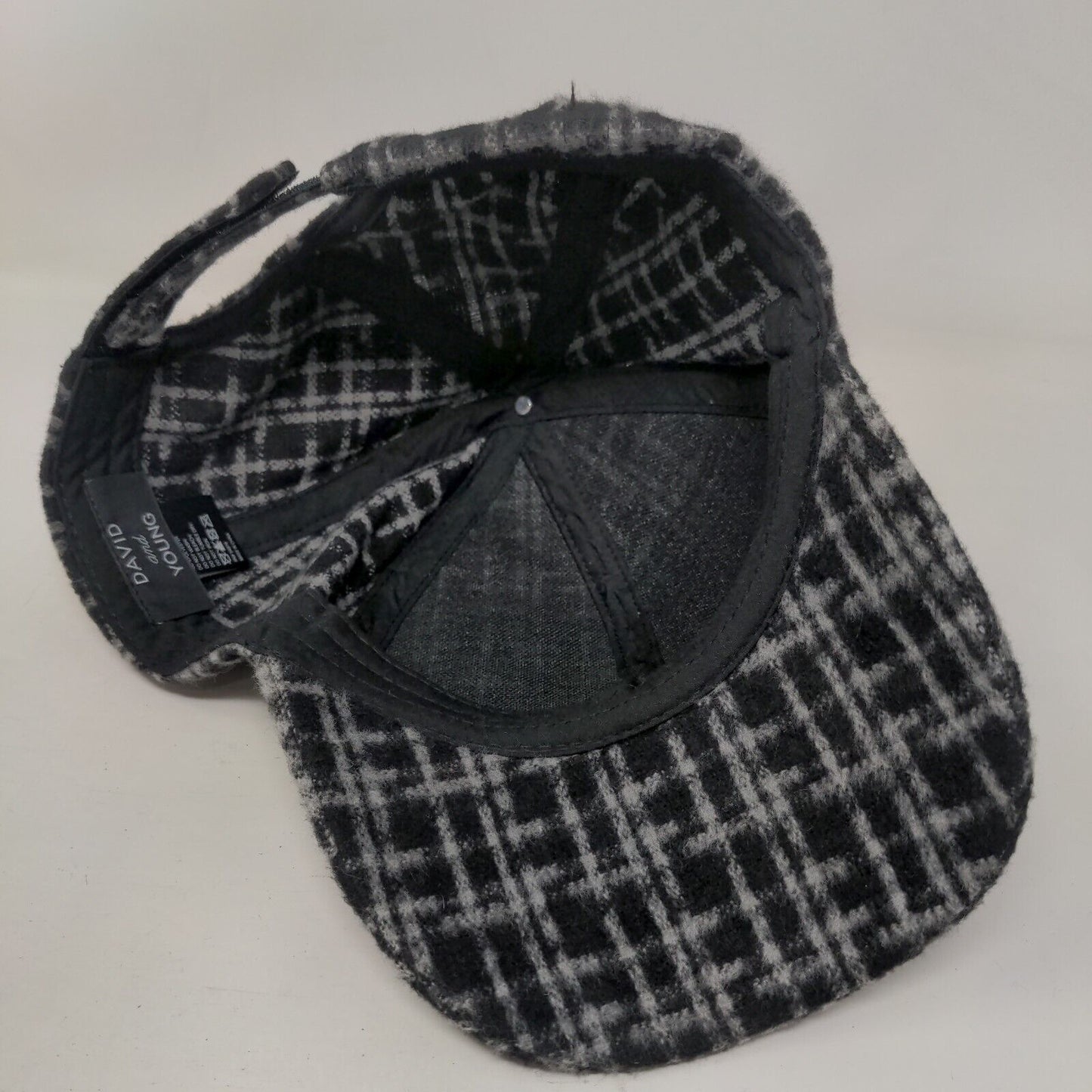 David And Young Strapback Hat Multicolor One Size Plaid 6 Panel