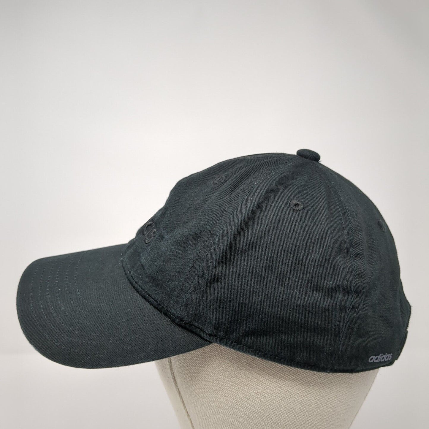 Adidas Spell Out Strapback Hat Black One Size Adjustable Embroidered
