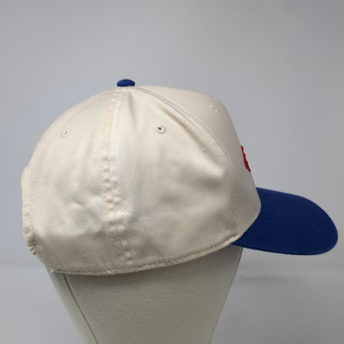 OhWow 5 Panel Beige Blue One Size Merica Embroidered Snapback Contrast Bill Hat