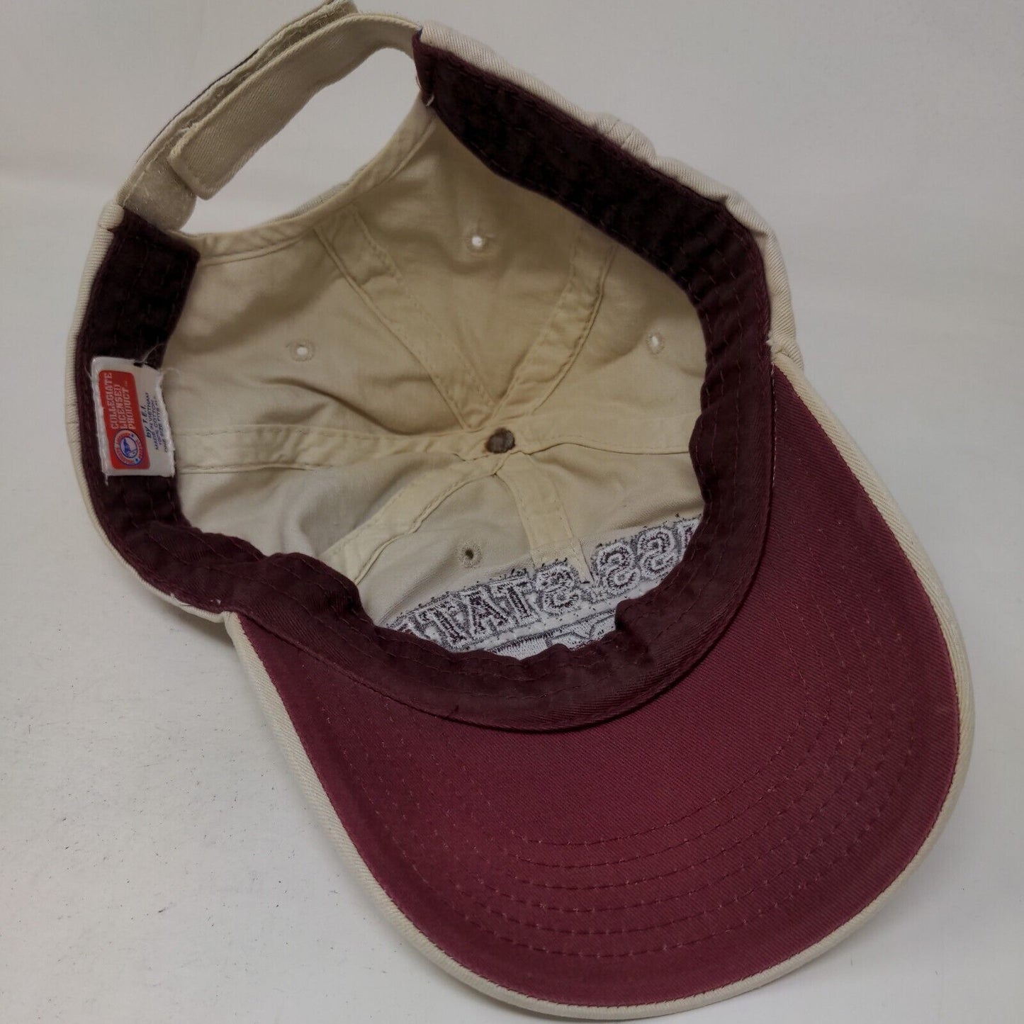 T.E.I Men's Strapback Hat Tan OSFA Embroidered Mississippi State Logo