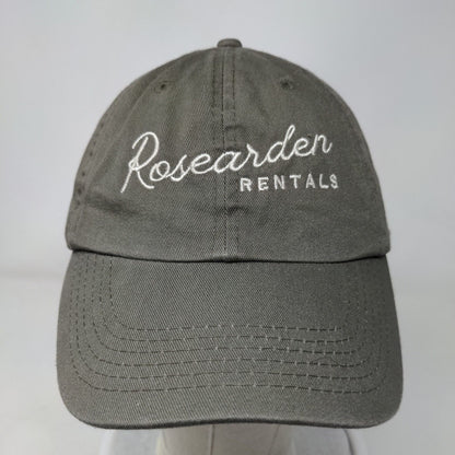 Rosearden Rentals Slideback Hat Brown One Size Embroidered Adjustable