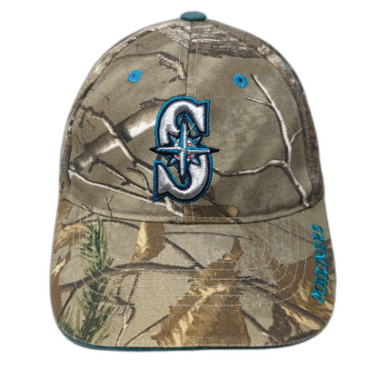 Seattle Mariners MLB Fan Favorite Baseball Cap Brown Blue One Size Camo Hat