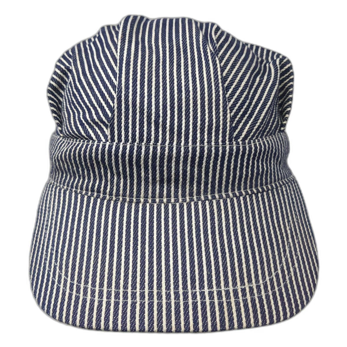 Merit Snapback Hat Blue White Hickory Stripe One Size Cotton Engineer Striped