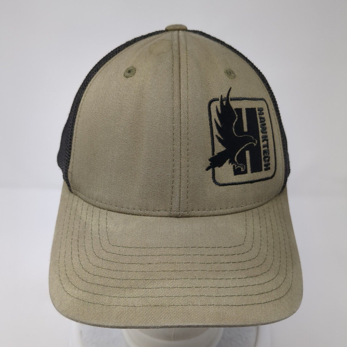 Hawktech Fitted Mesh Back Trucker Hat Brown L/XL Colorblock Richardson