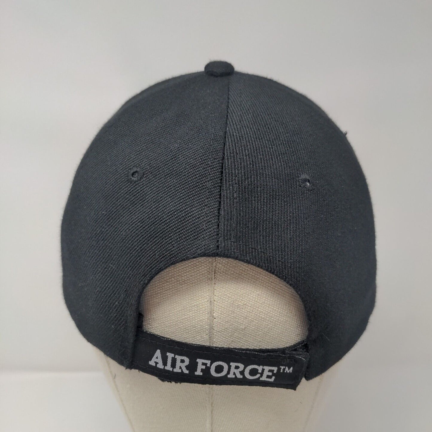 US Air Force CMSGTRETIRED Strapback Hat Black OSFM Adjustable Embroidered KYS