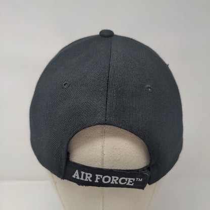 US Air Force CMSGTRETIRED Strapback Hat Black OSFM Adjustable Embroidered KYS