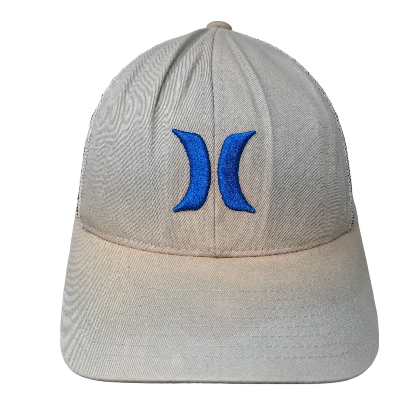 Hurley Snapback Mesh Back Trucker Hat Gray One Size Embroidered Yupoong
