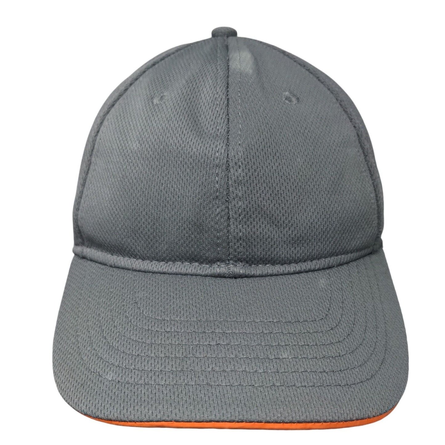 Starter Strapback Hat Gray One Size Adjustable Embroidered Vented Holes 6 Panel