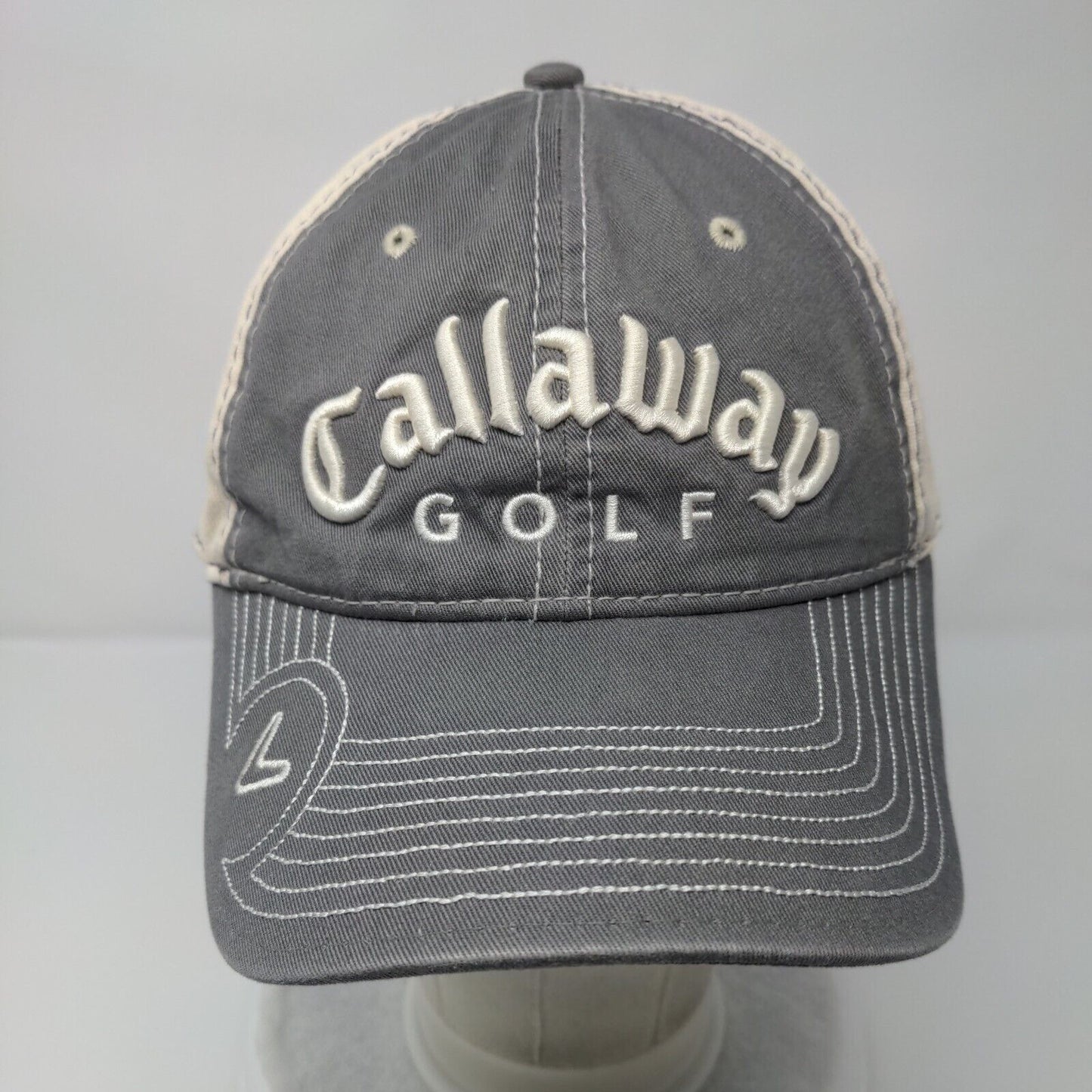 Callaway Golf Slideback Hat Gray OSFA Adjustable Embroidered 6 Panel New Era