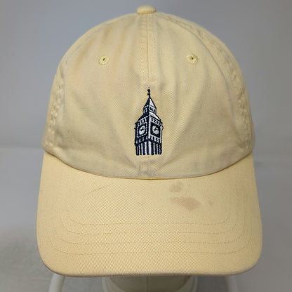 London Fog Baseball Cap Yellow One Size Big Ben Embroidery Cotton Strapback Hat