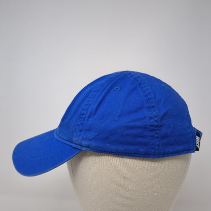 Nike Swoosh Strapback Hat Blue Youth One Size Adjustable Embroidered