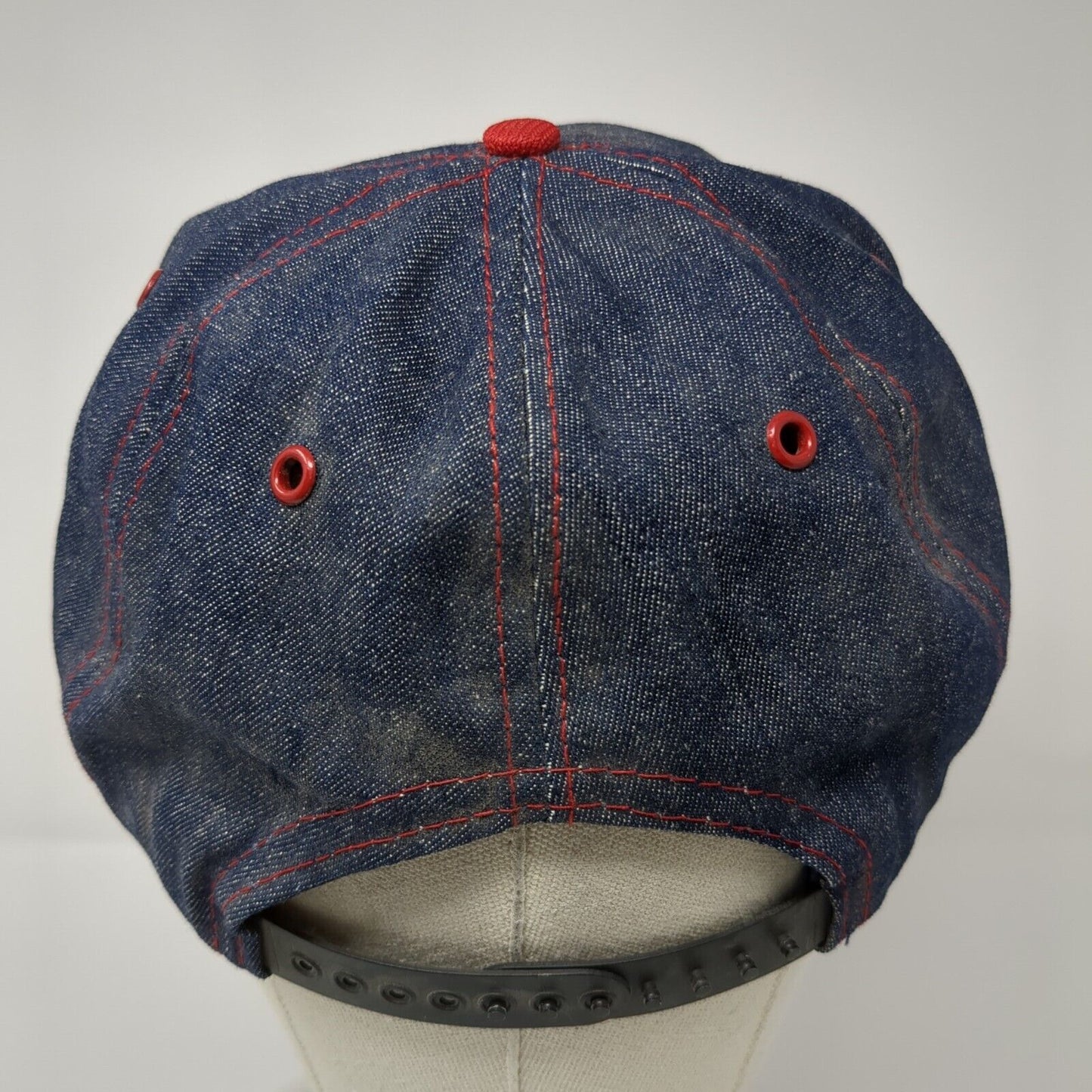 CF Snapback Hat Blue One Size Adjustable Embroidered Denim 6 Panel Tonkin
